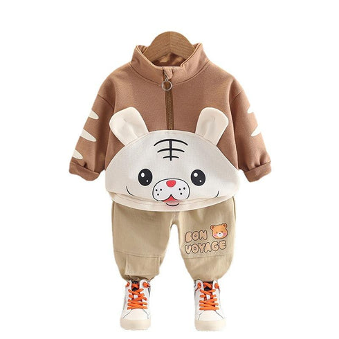 Spring and Autumn Boys Long Sleeve Set Two-Piece Set